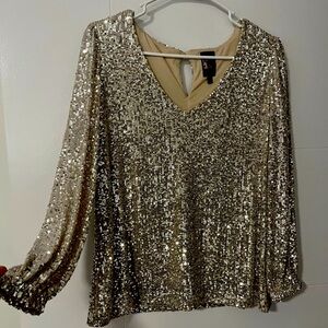 Reitman’s V-neck sparkle top